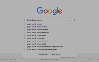 Google search console zoeken in google