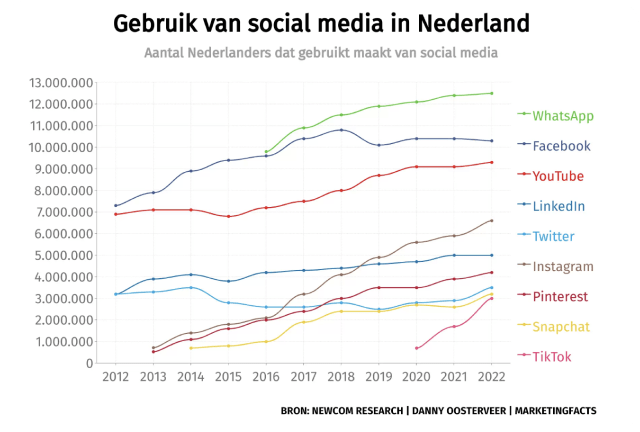 Gebruik social media in NL
