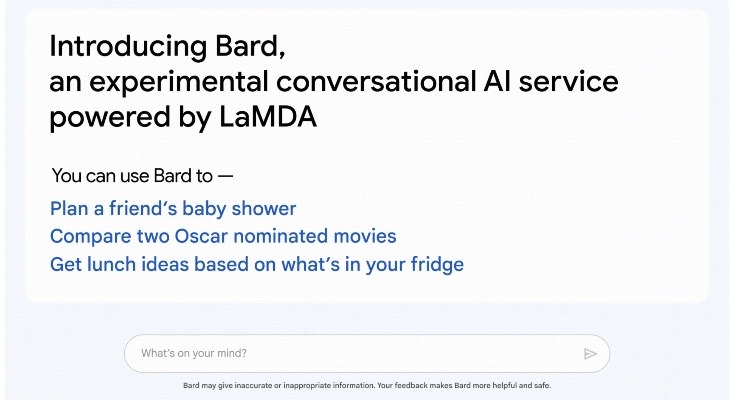 Google introduceert Google Bard AI