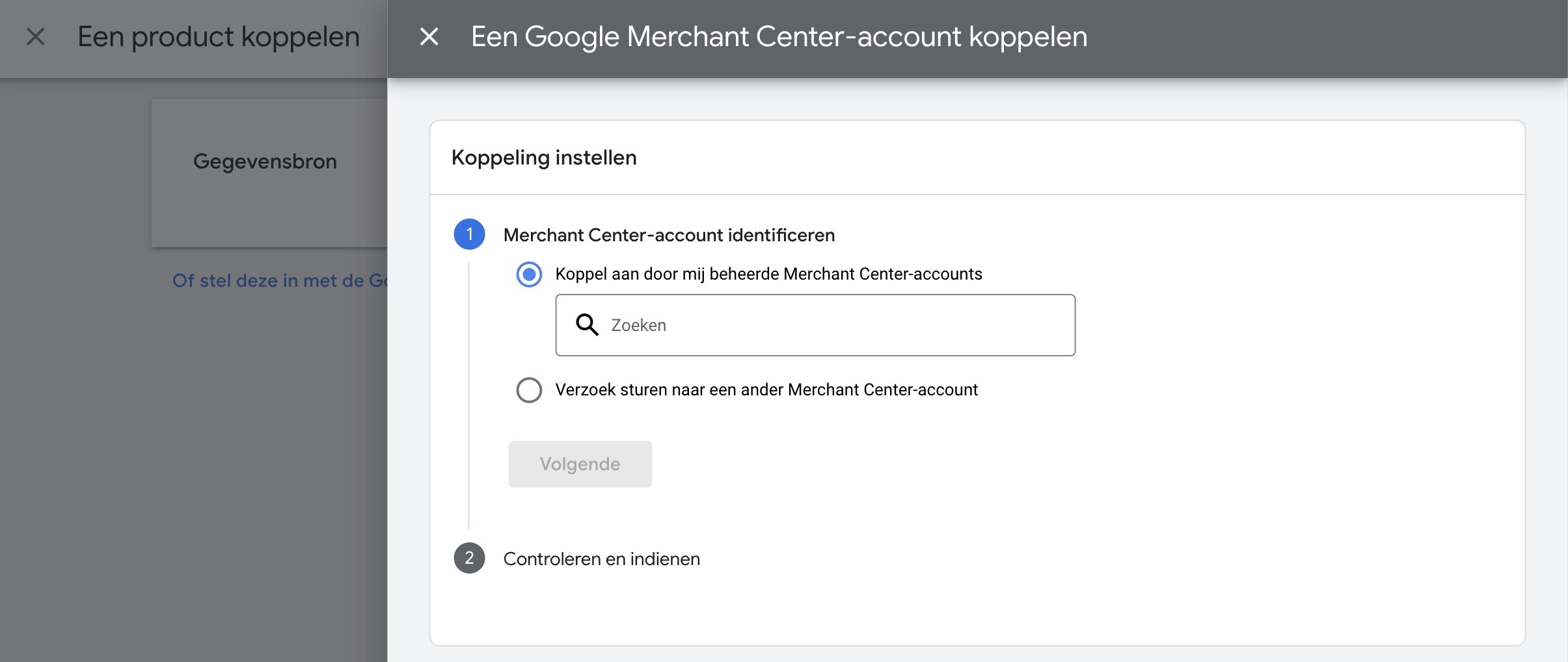 Google Merchant Center koppelen